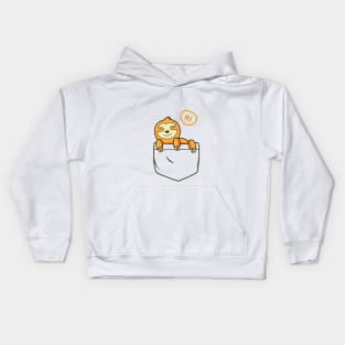 Lady Sloth in pocket Kids Hoodie